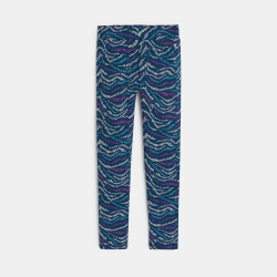 طماق رياضي مزين برسوم، باللون البنفسجي للفتيات